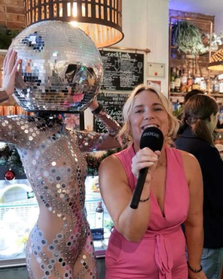disco ball heads at a networking event in essex